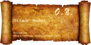 Ottmár Noémi névjegykártya